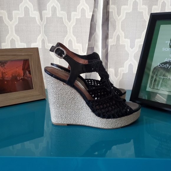 Lucky Brand Crochet Wedge Sandals - Picture 7 of 12
